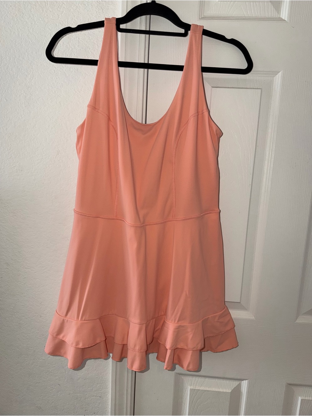 JoyLab Peach Ruffle-Hem Athletic Dress